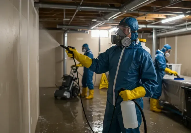 Basement Sanitization and Antimicrobial Treatment process in Lakewood, IL